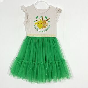 Pokémon Pikachu St. Patrick's Day 6/7 Boys Dress Lucky Shamrock Crinoline